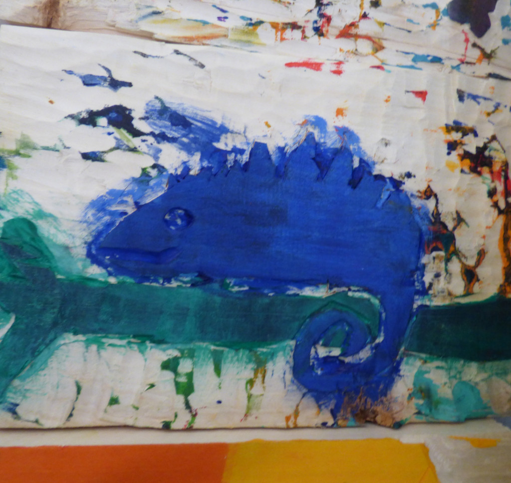 Druckstock Chamäleon